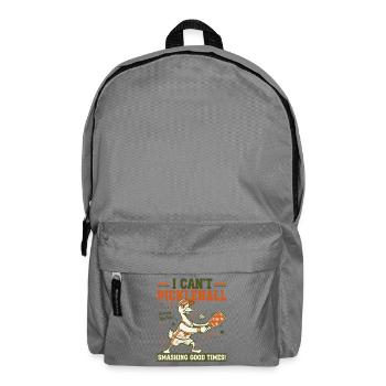 Pickleball I Cant Pickleball Funny Player Pickle - Backpack - elephant grey - Front