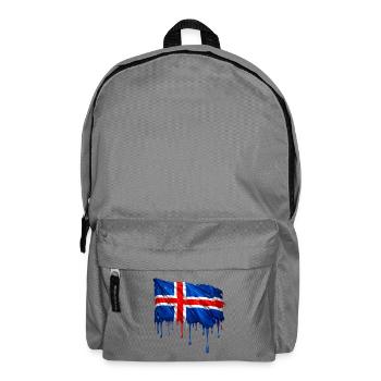 Icelandic flag colorful color - Backpack - elephant grey - Front