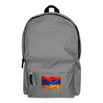 Armenian flag in bright colors - Backpack - elephant grey - Front