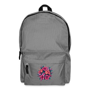 Hibiscus Floral Tropics - Backpack - elephant grey - Front