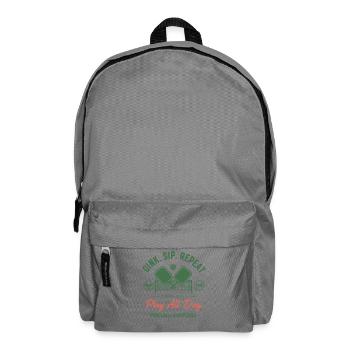 Pickleball Dink Sip Repeat Play All Day Adventures - Backpack - elephant grey - Front
