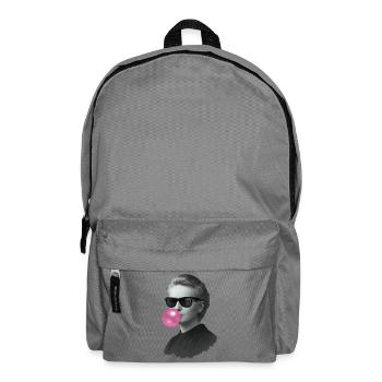 Marie Curie with bubblegum and sunglasses - Backpack - elephant grey - Front