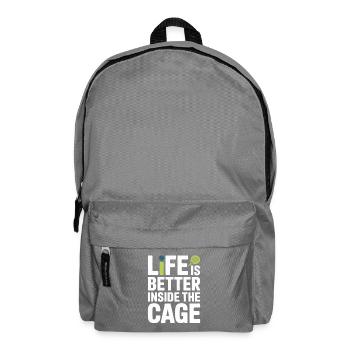 Padel Spieler Life Is Better Inside The Cage Padel - Rucksack - Mittelgrau - Vorne
