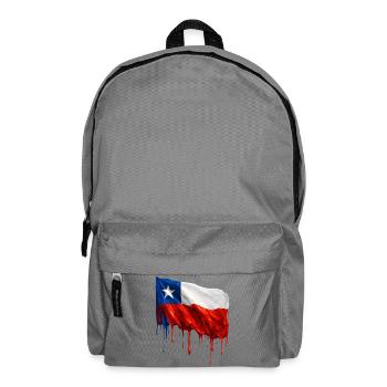 Chile Flag Dripping Solid - Backpack - elephant grey - Front
