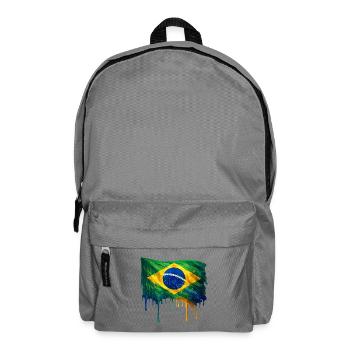 Brasilien-Flagge in bunten Farben - Rucksack - Mittelgrau - Vorne