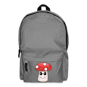 Kawaii Mushroom Toadstool Mushrooms - Backpack - elephant grey - Front