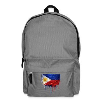 Philippines Flag Drop Art - Backpack - elephant grey - Front