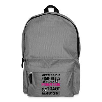 Prinzessin Wanderschuhe statt High Heels - Rucksack - Mittelgrau - Vorne