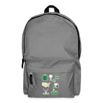 Golf-Universum Sticker-Set - Rucksack - Mittelgrau - Vorne