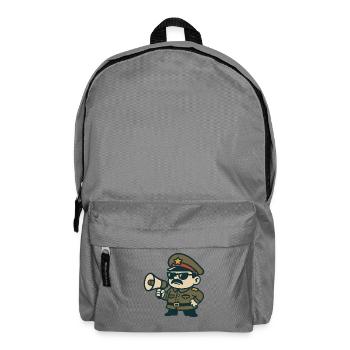 Retro Sergeant Megaphone - Backpack - elephant grey - Front