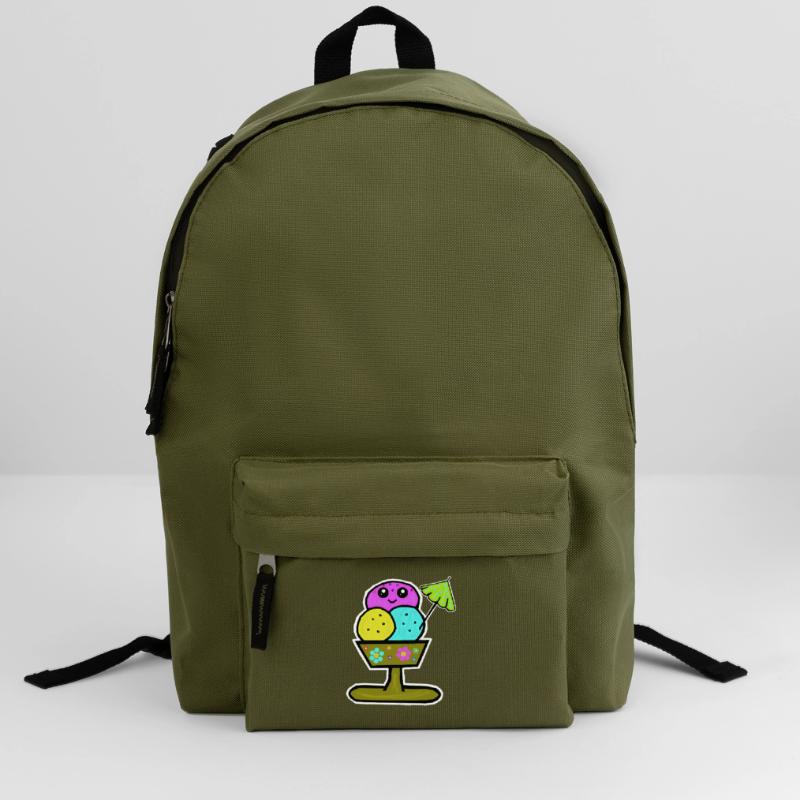 Bunter Eisbecher Eiscreme Eiskreme Eis Rucksack