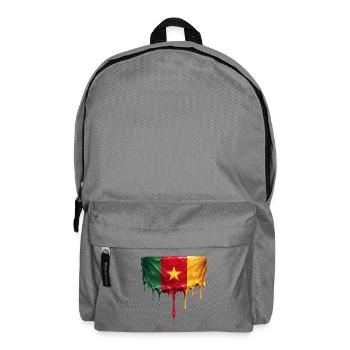 Cameroon Drop Flag Art - Backpack - elephant grey - Front