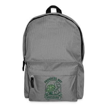 Progrès au lieu de pression | Pleine conscience & Concentration - Sac à dos - gris éléphant - Devant