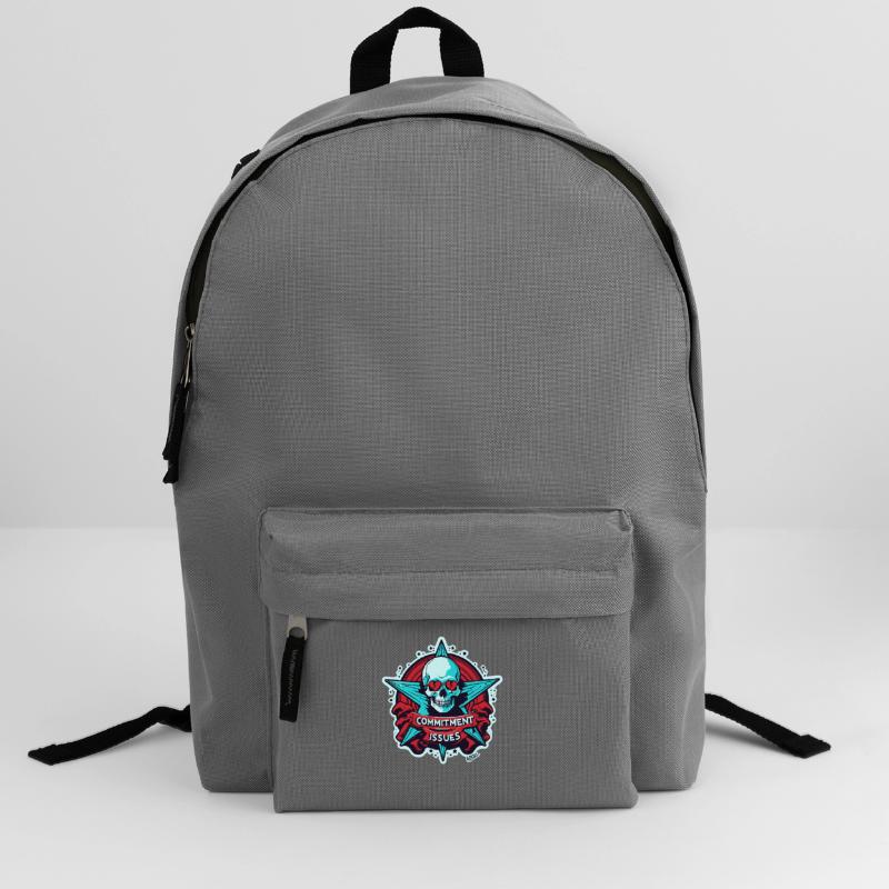 Commitment Issues Skull Badge Backpack