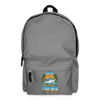 Couples That Cruise Family Vacation Trip Cruising - Backpack - elephant grey - Front