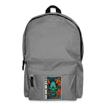 Hannya-Yōkai Dämon Oni - Rucksack - Mittelgrau - Vorne