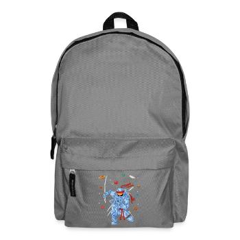 Astronauten-Ninja-Shirt - Rucksack - Mittelgrau - Vorne