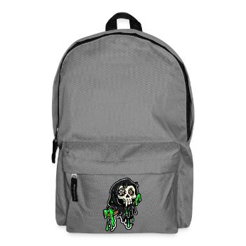 Sensenmann mit Neon-Schleim - Rucksack - Mittelgrau - Vorne