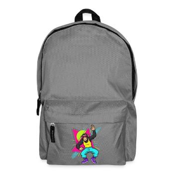 Heavy Metal Rocker Chimpanzee Monkey Rock Music - Backpack - elephant grey - Front