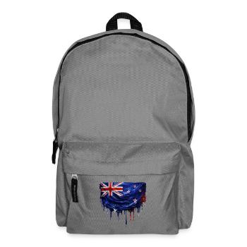 Tropfende neuseeländische Flagge - Rucksack - Mittelgrau - Vorne