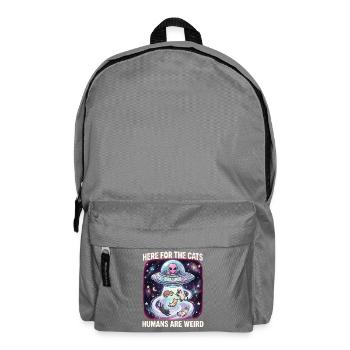Here For The Cats – Humans Are Weird - Backpack - elephant grey - Front