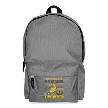 Pickleball-lustiger Spieler liebt Gurkenball - Rucksack - Mittelgrau - Vorne