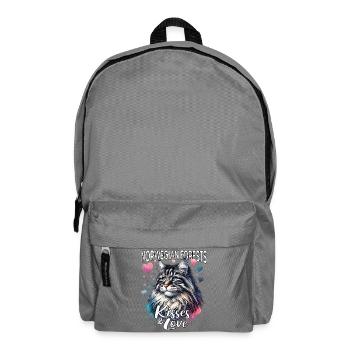 Norwegische Waldkatze Liebe - Rucksack - Mittelgrau - Vorne