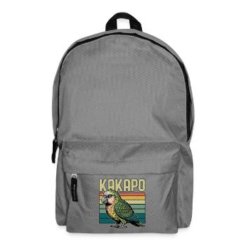 New Zealand Kakapo Parrot Papagei Retro - Backpack - elephant grey - Front