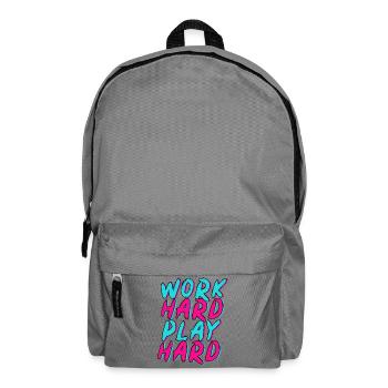 Travailler dur, s’amuser, s’amuser au néon dur. - Sac à dos - gris éléphant - Devant