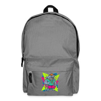 Heavy Metal Rocker Animal Guitar Rock Music - Backpack - elephant grey - Front