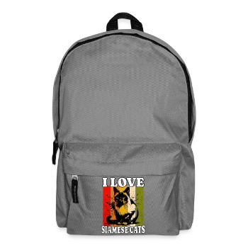 I Love Siamese Cat - Backpack - elephant grey - Front