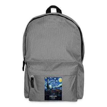 Zwickau Germany in Starry Night Style - Backpack - elephant grey - Front