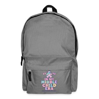 Daughter Family Humor In My Middle Child Era - Backpack - elephant grey - Front