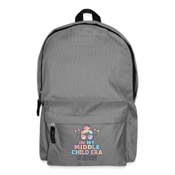 Tochter Familie Humor In My Middle Child Era - Rucksack - Mittelgrau - Vorne