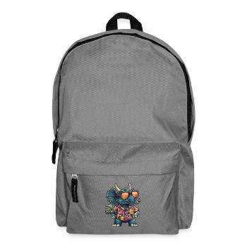Dinosaur triceratops Comic Holiday - Backpack - elephant grey - Front