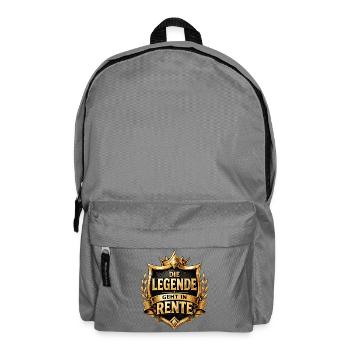 Die Legende geht in Rente - Rucksack - Mittelgrau - Vorne