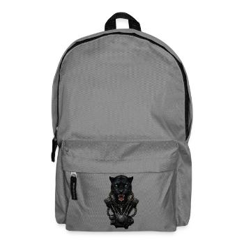 Motorrad Biker V-Twin Motor Skull Panther Rocker - Rucksack - Mittelgrau - Vorne