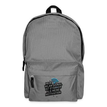  Mein Wlan-Signal Ist Stärker Als Meine Motivation - Rucksack - Mittelgrau - Vorne