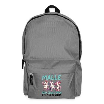 Malle Wir Eskalieren Einhorn Party Urlaub - Rucksack - Mittelgrau - Vorne