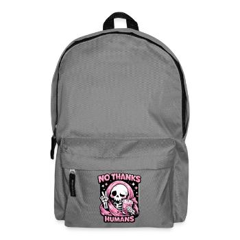 No Thanks Humans süßer Sensenmann Bubble Tea - Rucksack - Mittelgrau - Vorne