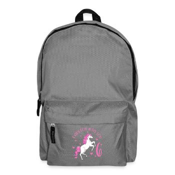 6 Years Old Horse Finally I'm 6 Girls 6. - Backpack - elephant grey - Front