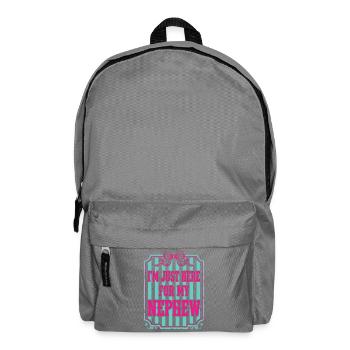 Auntie I'm Just Here For My Nephew - Backpack - elephant grey - Front