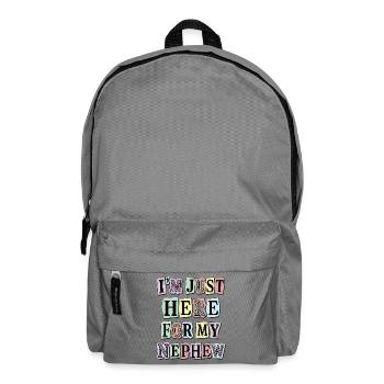 Auntie I'm Just Here For My Nephew - Backpack - elephant grey - Front