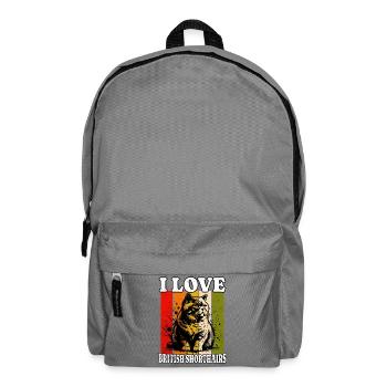 I Love British Shorthair - Backpack - elephant grey - Front