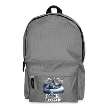 Chemise de nuit bleue russe pour chat - Sac à dos - gris éléphant - Devant