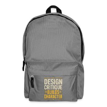Designer Éducateur La critique du design développe l’amoureux de l’art - Sac à dos - gris éléphant - Devant