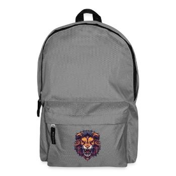 Lion Animal Lion Head - Backpack - elephant grey - Front