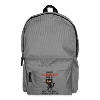 8. Hochzeitstag, 8 Jahre verheiratet, 8 Jahre Ehe - Rucksack - Mittelgrau - Vorne