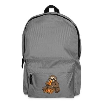Pizza Sloth Enjoyment of Life - Backpack - elephant grey - Front