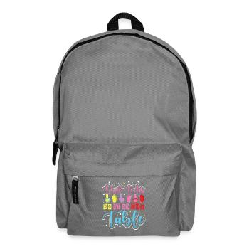 Nageldesigner Nageldesignerin Kosmetik Nagelstudio - Rucksack - Mittelgrau - Vorne